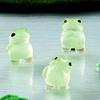 6PCS Cute Luminous Frog Figurines Glow At Dark Frog Decoration Mini Frog Statues  Office Decor