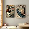 Vintage Japanese Ukiyo-e Style Sleeping Cat Posters Prints Animal Canvas Painting Wall Art Picture for Living Room Home Decor