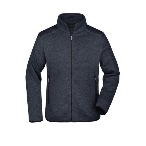 James and Nicholson Mens Knitted Fleece Jacket