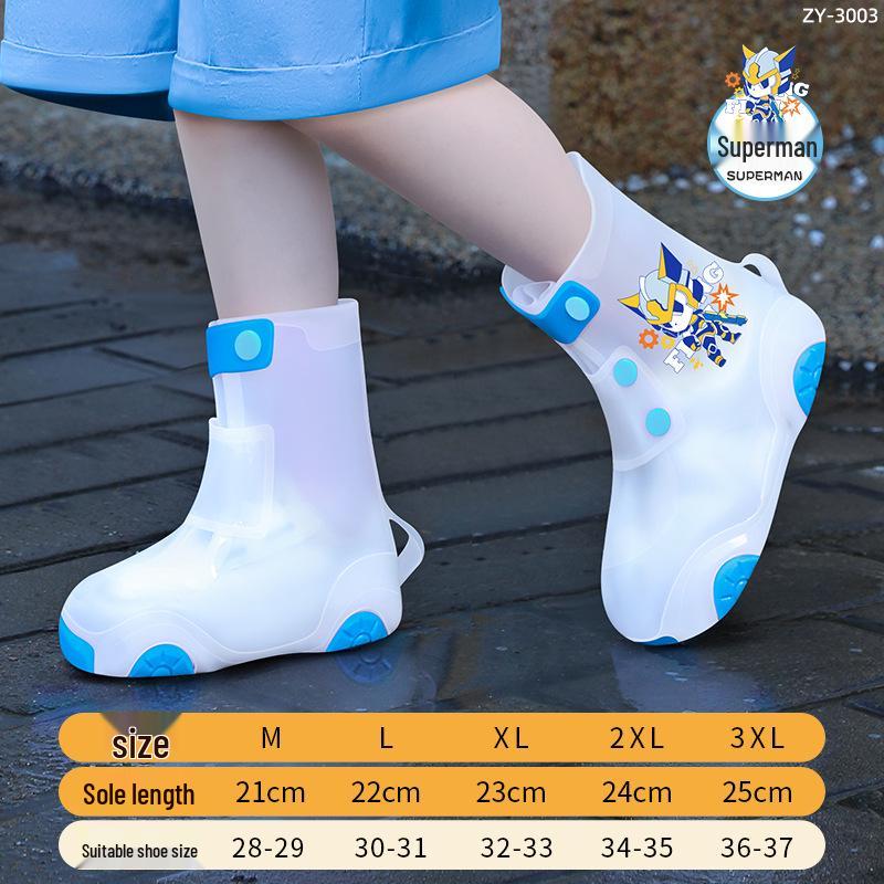 Children's Waterproof Non-Slip Silicone Rain Boot Covers: Durable, Dirt-Proof, Reusable for School Outdoors