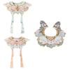 Embroidery Butterfly Shaped Faux Collar Decorative Collar for Ancient Costume Removable False Collar Adjustable Shawl