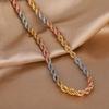 Jewelry Style Design Necklace Women'S Electroplated Color Gold Twist Rope Chain Set