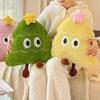 Christmas Tree Plush Pillow Blanket Cartoon Tree Shape Throw Pillow Stuffed Plushie Hugging Cushion Living Room Decoration