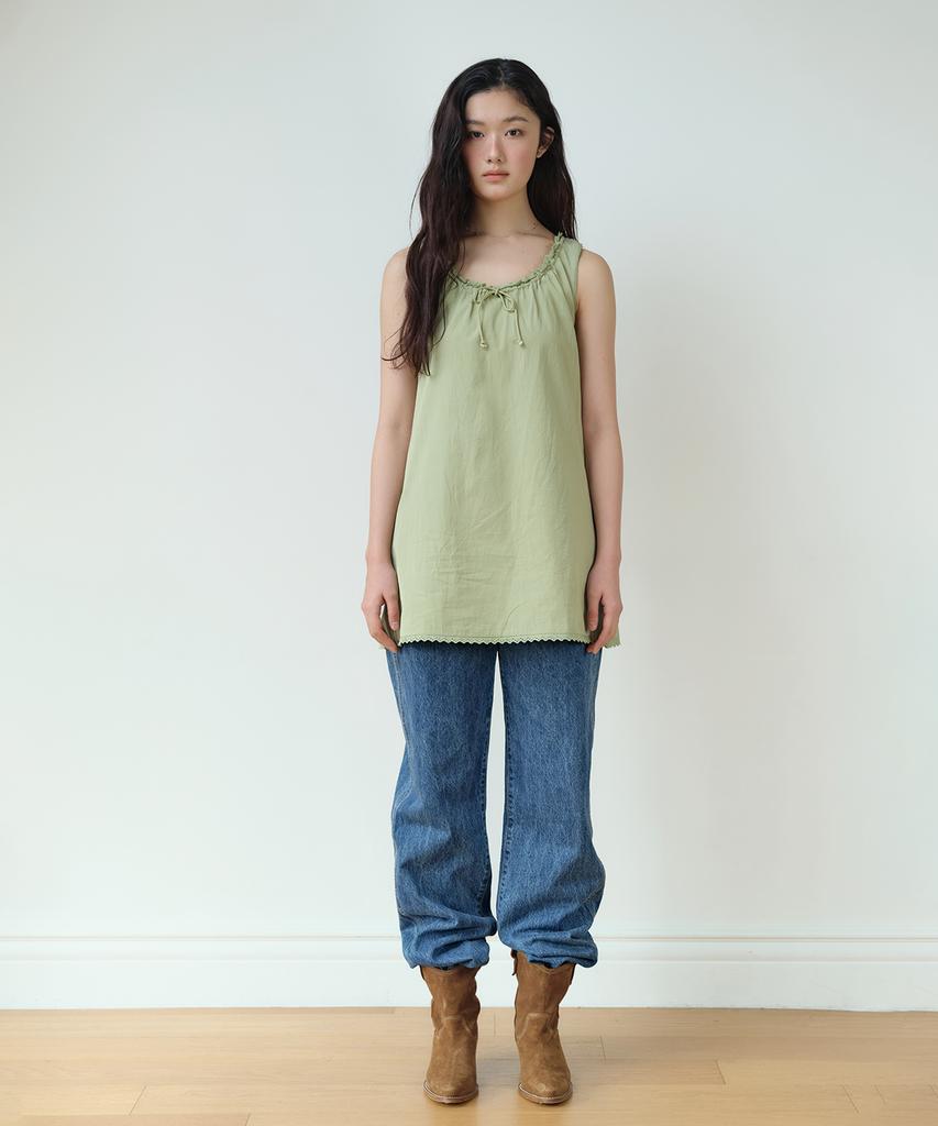 Кружевное платье без рукавов Hombadittingjeu (зеленый)