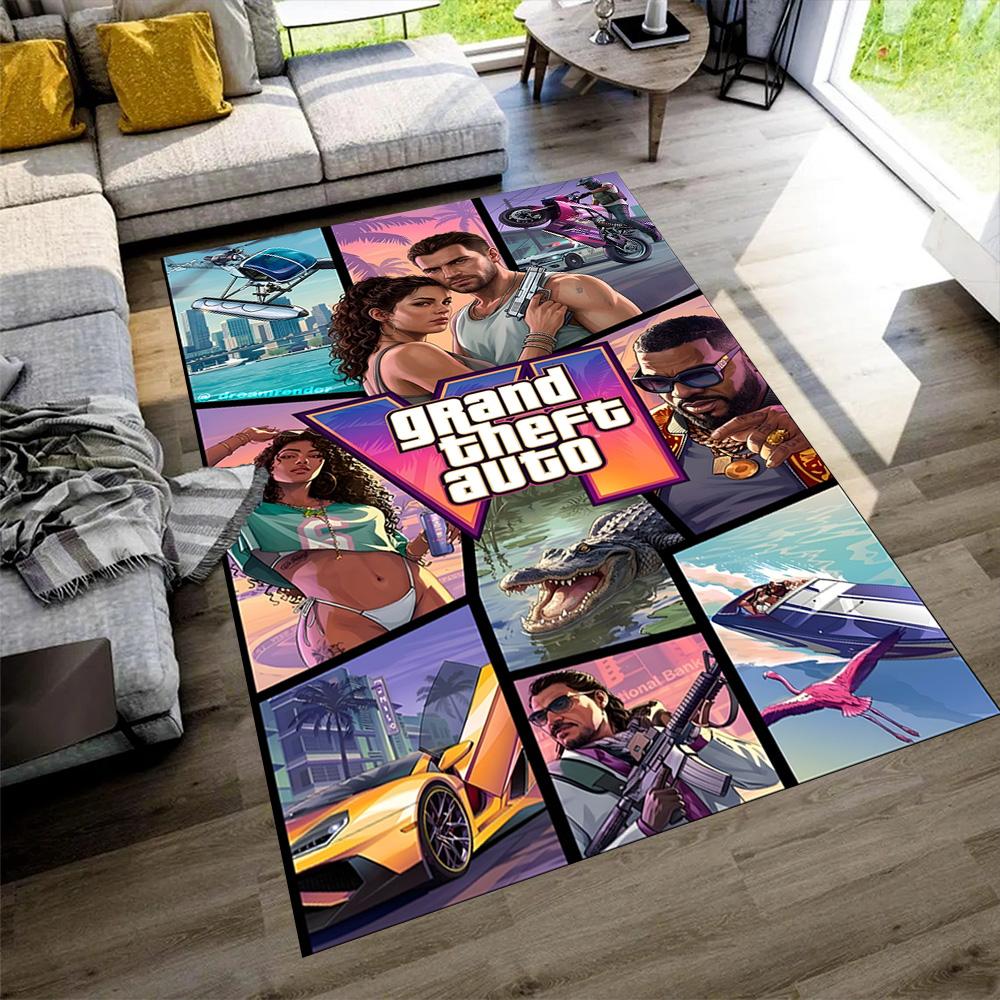 Grand Theft Auto Floor Mat Design for Hallway Outdoor Bedrooms Entryway Anti-slip Rug Office home decor Spiritual Gift