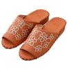 Sybilla Verita Size L Floral Easy To Senko 48655 Slippers, (approx. 23.5-24.5cm), Orange, Print, Wipeable, Clean, Stylish, Cute,