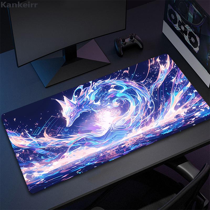 Mouse Pad Fox Mask PC Large Gamer Mousepad Keyboard Mat Natural Rubber Mouse Mats xmm Waterproof Desk Pad Design Desk Rug