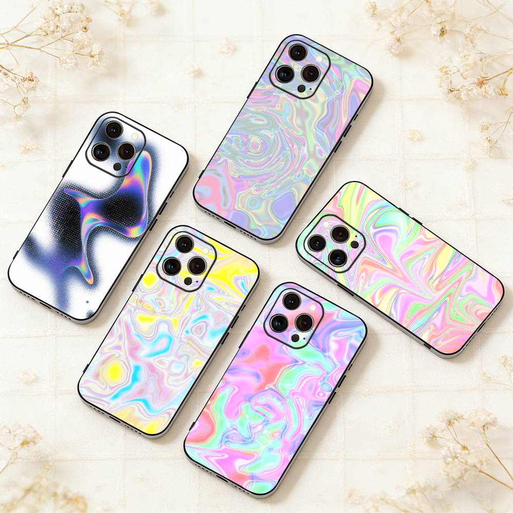 Лазерный стиль Чехол для телефона Для iPhone 17,16,15,14,13,12,11 Plus,Pro Max,XS,Мягкий силикон Черный чехол