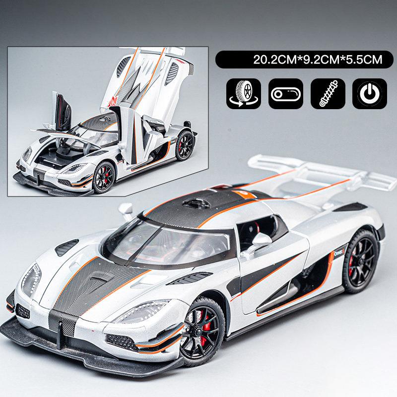 1:24 KNSG Jesko Absolut ONE 1 Gemera GT Суперкар Сплав Металл Литье под давлением Модель Автомобиля Домашний Декор Настольный Дисплей Украшение День Рождения