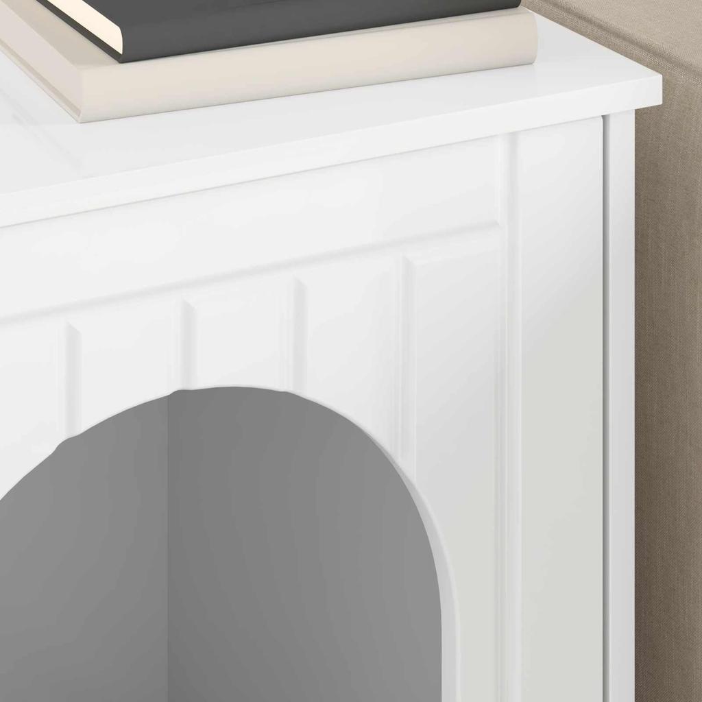 Cat House Glossy White 53 x 52 x 62 cm Engineered Wood