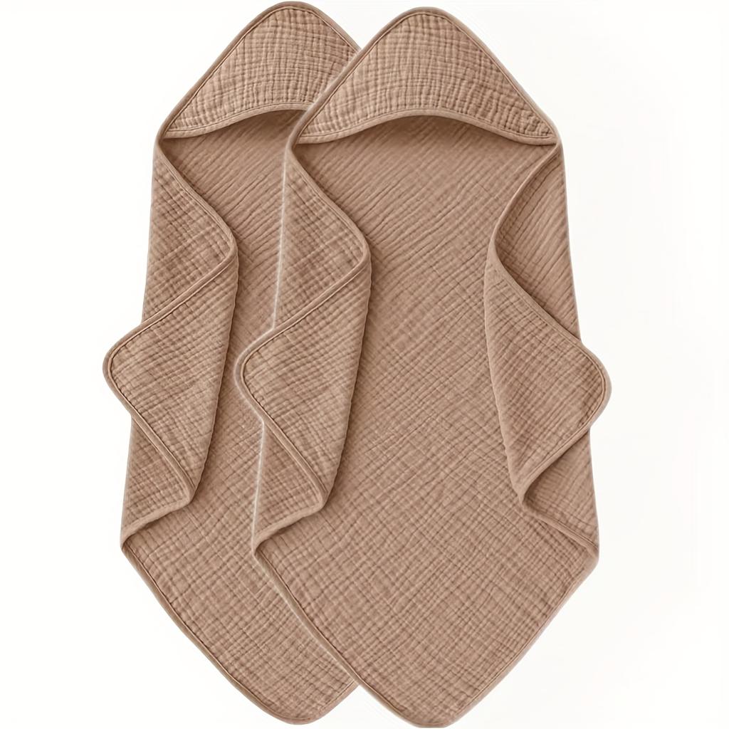 Unisex Cute Design Hooded Towel Set (2pcs) 76.2x76.2cmBaby Swaddling Clothes Ultra Soft Warm & Highly Absorbent Bath Towels