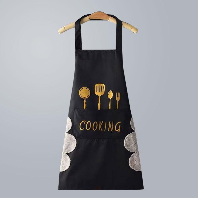 Stylish Waterproof & Stain-Resistant Unisex Wipeable Aprons for Kitchen & Home, Korean Style.