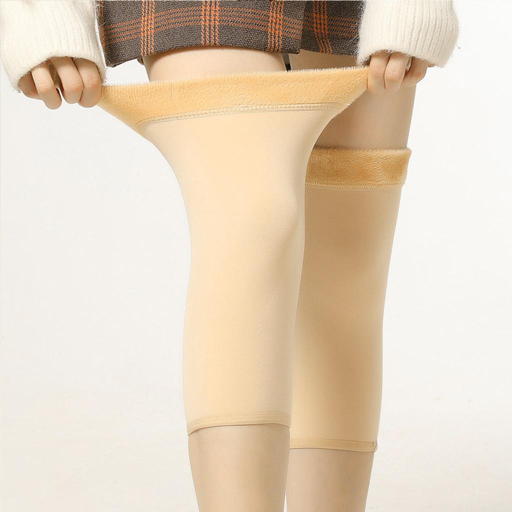 Pair of Knee Warmers Thermal Elastic Non-Slip Braces Protector Knee Pad Compression Sleeve for Women