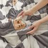 Three Layer Thickened Milk Velvet Winter Blanket for Bed Cartoon Capybara Pattern Weighted Blanket Adult Children Warm Comforter