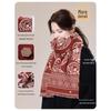 JIUMU Women's Pure Wool Bohemian Paisley Scarf Shawl