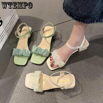 Универсальные модные женские туфли на толстом каблуке персикового цвета в форме сердца на среднем каблуке в сказочном стиле и модные женские туфли