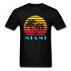 Summer Fashion Tshirt Mens American Miami Sunset Scenery Graphic T Shirts for Adult Happy Beach Holiday T-Shirt