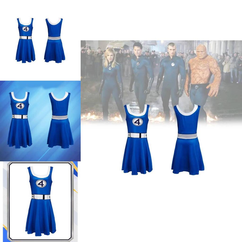 Fantastic Four Cosplay Bodysuit For Halloween Dress Up With Durable Milk Silk Fabric For Kids And Adults