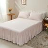 1 шт. Подзор для кровати 100% хлопок Покрывало для кровати Кружевное покрывало Однотонное постельное белье Домашний чехол для матраса falda de cama (Нет наволочки)