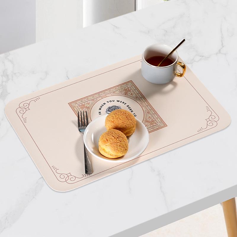 Водонепроницаемый, маслостойкий и устойчивый к ожогам коврик для обеденного стола в европейском стиле - роскошный кожаный стол и обеденный коврик