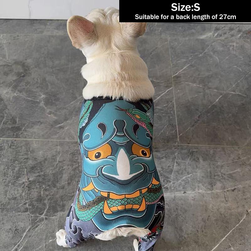 Ultra-Thin Mesh Pet Tattoo Vest – 4-Season Breathable Sleeveless Shirt with Cool Prints for Dogs & Cats, Fun & Stylish
