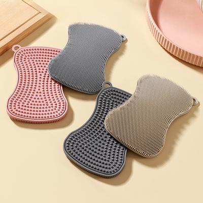 Силиконовая щетка для мытья посуды, обе стороны можно использовать для чистки столешниц, инструменты для чистки столешниц, щетки для горшков