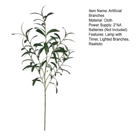 Освещенные оливковые ветви с таймером ваза искусственные ветви деревьев реалистичные искусственные ветви светильник для дома гостиная спальня декор