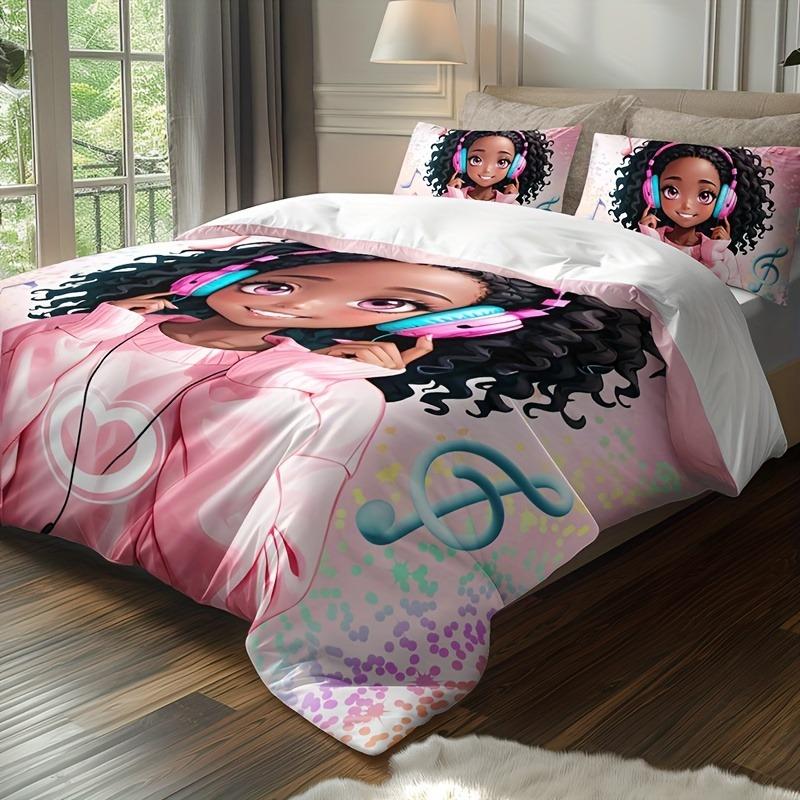 Princess Duvet Cover Set Comforter Bedding 3D Children'S Bedding Set 3-Piece 1 Quilt Cover King Size