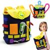 Puzzle Buckle Backpack And Learning Activity Toys, Develop Fine Motor Skills And Basic Life Skills,Learn To Tie Shoelaces Travel Toys Christmas Gifts
