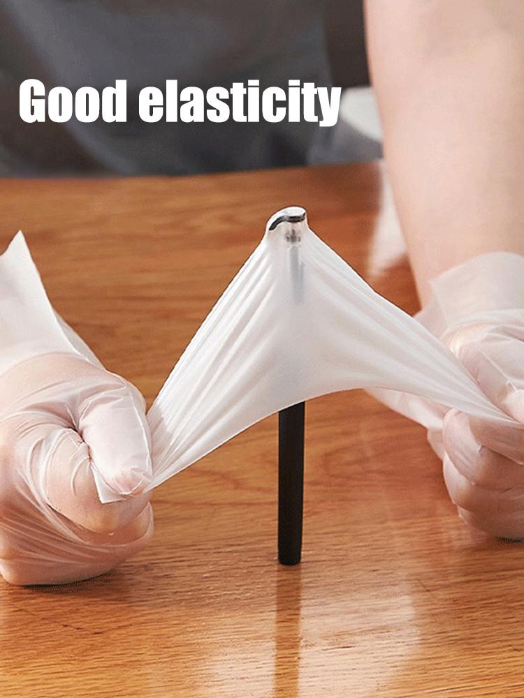 50 шт. Одноразовые перчатки, Утолщенные прозрачные пленочные перчатки, Бытовая ручная пленка, Инструменты для ухода за руками