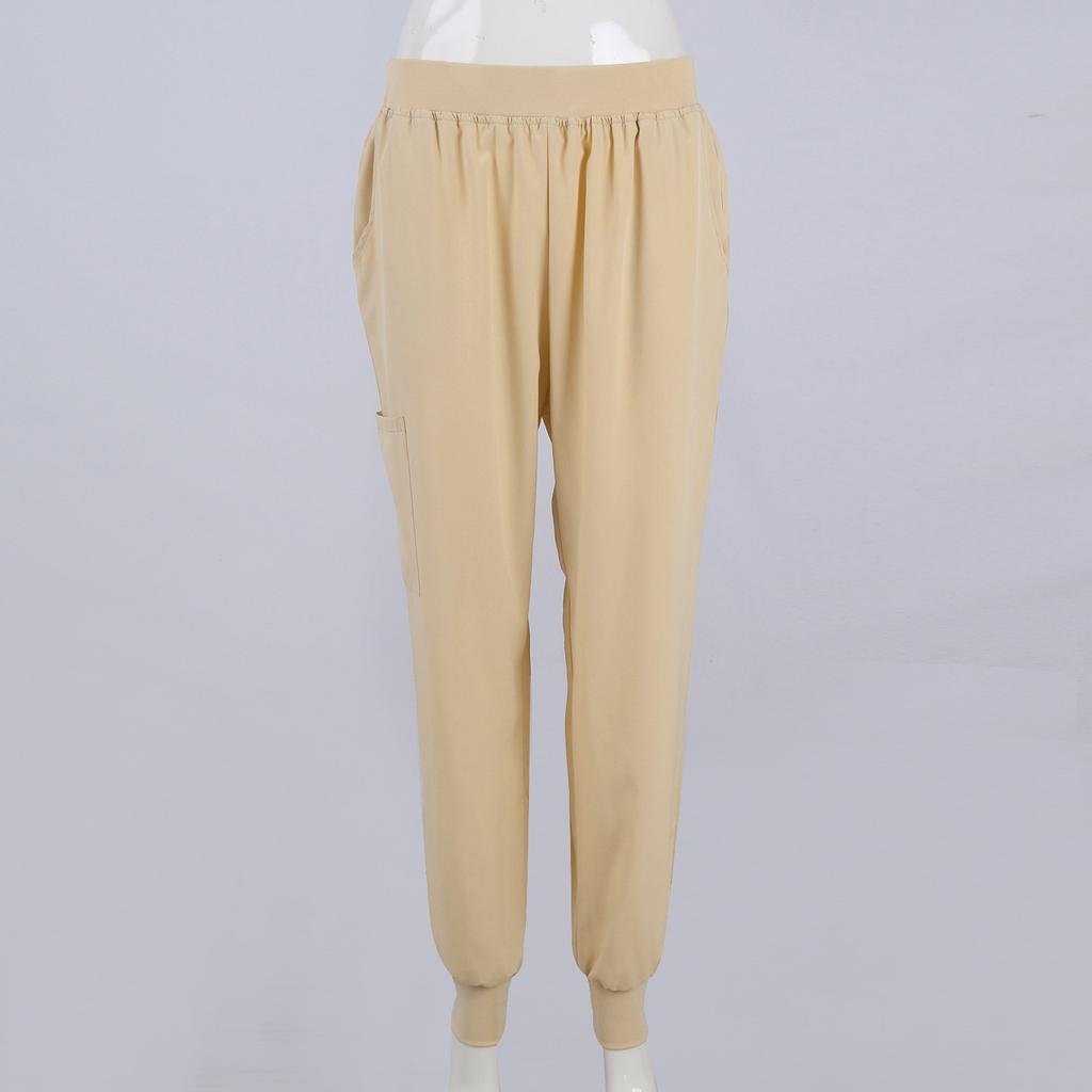 Women's Uniform Quick-drying Fabric Solid Color V-neck Double Pocket Short-sleeved Trousers Suit Dry-nurse Work Clothes