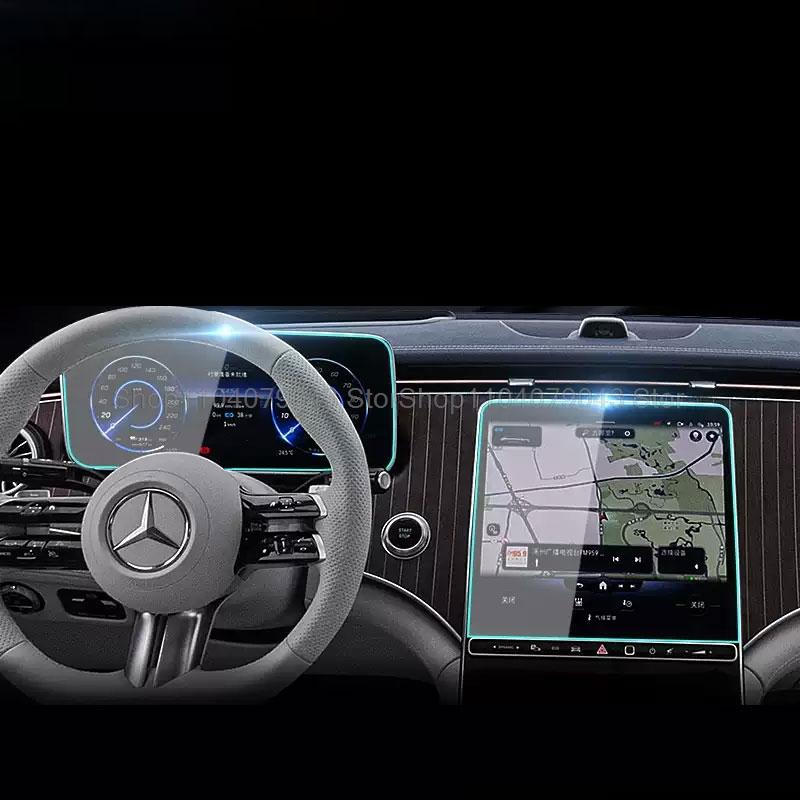 Tempered Glass Screen Protector film for Mercedes-Benz EQE 500 EQE 350 2023 Car GPS Navigation and Instrument LCD Anti-scratch