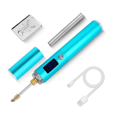 Беспроводной паяльник USB Высокомощный Быстрый нагрев Перезаряжаемый паяльник Регулировка температуры со светодиодным дисплеем