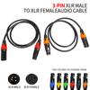 XLR Кабель для микрофона 3-контактный Папа-Мама 50см 1м 2м 3м 5м 10м Сбалансированный аудиокабель для микрофона, динамика, усилителя, звуковой системы