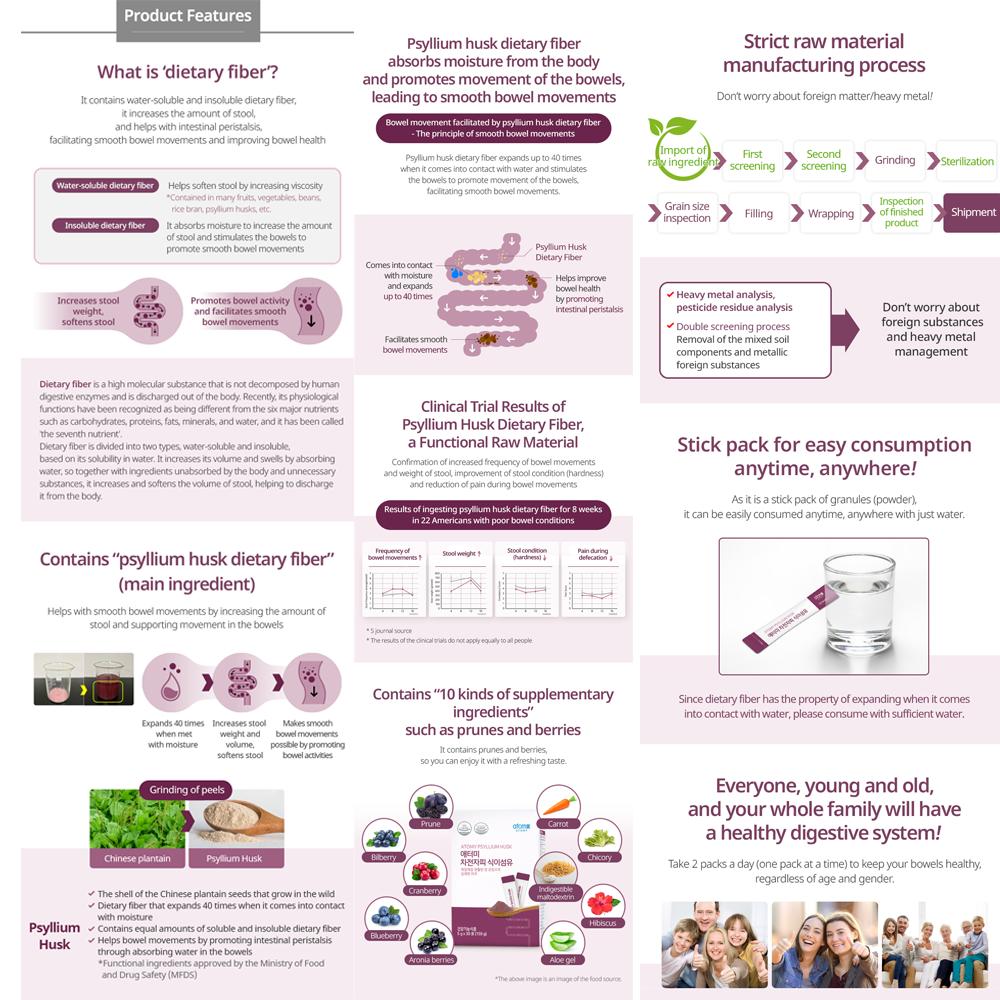 Atomy Шелуха семян подорожника 4,6 г * 45шт.