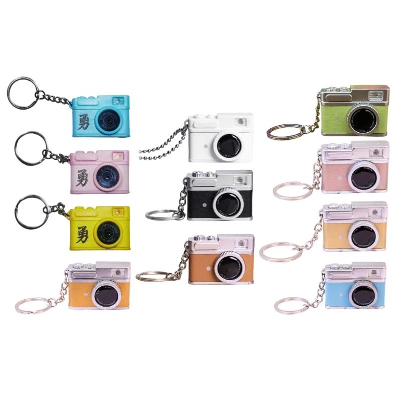 Креативный дизайн Мини-зеркальная камера Светящийся брелок Включает светозвуковой эффект для стильных подарков и вечеринок Личное использование