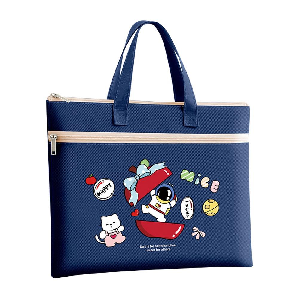 Двухслойная школьная сумка-тоут, холщовая сумка для файлов, симпатичная сумка для файлов формата А4, учебные принадлежности