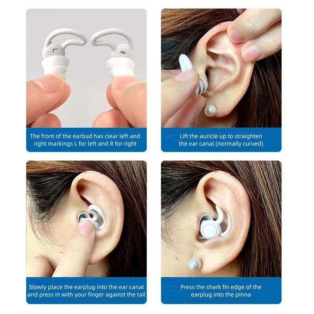 Трехслойные мягкие силиконовые шумоподавляющие беруши, удобные многоразовые противошумные звукоизоляционные моющиеся беруши для сна