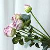 8 Head Baked Edge Rose Bouquet Wedding Simulation Flower Home Decoration Fake Flower Decoration Simulation Rose Bouquet