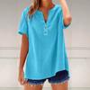 Summer Casual Shirtloose Women's Fashion Cotton and Linen Versatile Top