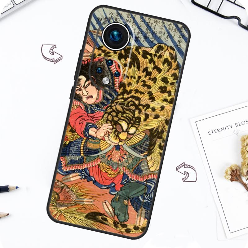 Японское искусство укиё-э Пантера Тигр Чехол Для Honor Magic 7 5 6 Pro Honor 200 Pro X9b X9a X8b X8a X8 X9 X9c 50 70 90 Lite Чехол