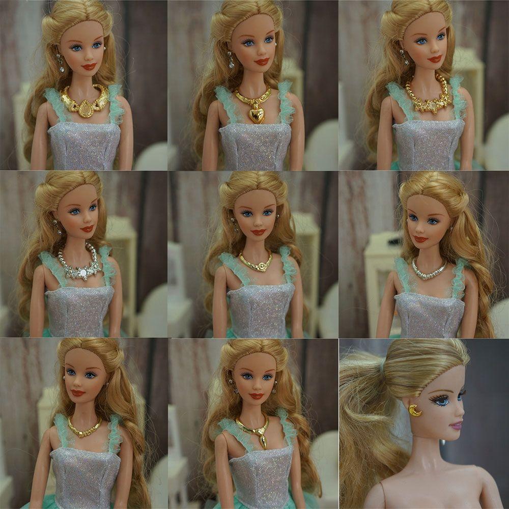 Кукла для маленьких девочек, подарок, игрушки, ожерелья, короны, браслет, ювелирные изделия, одежда, аксессуары, серьги для вечеринки