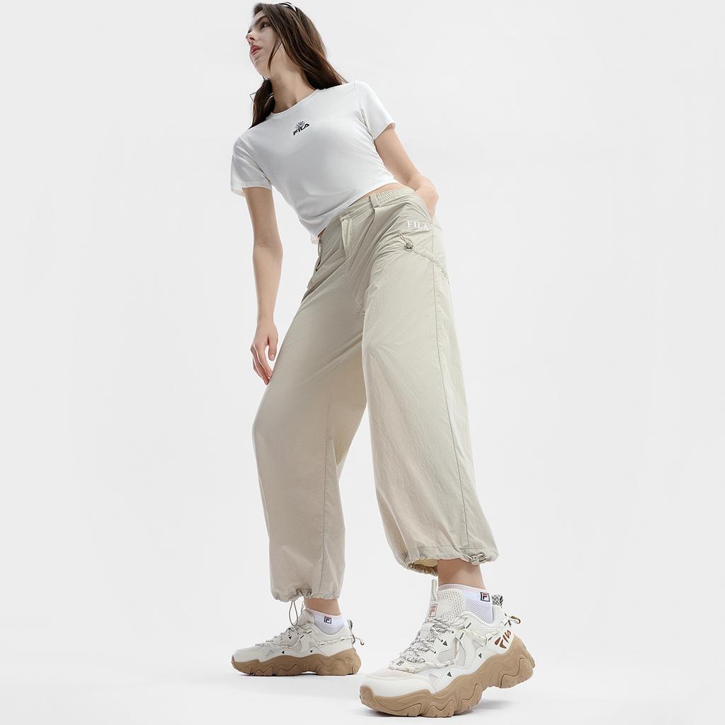 Fila Fluid 5 Кошачья лапка 5.0 Легкие Удобные Нескользящие Прочные Низкие Повседневные Кроссовки Женские Белый F12W422103FGD