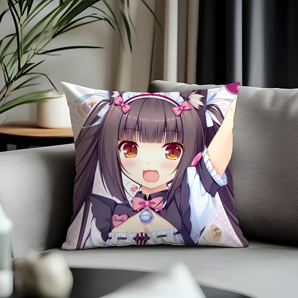 Fashion Nnekoparaead Cushion Cover Antidustmite Pillowcase Invisible Zipper Silky Short Plush Sofa Cushion Cover