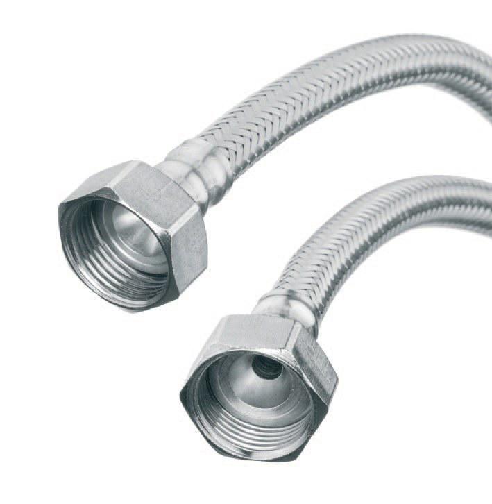 Flexible Steel Braided Hose 3/4"X3/4"", Length 40 Cm