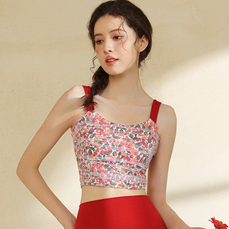 Женская сетчатая майка для йоги с нагрудными вкладышами - красивая спина, фитнес-жилет для пилатеса