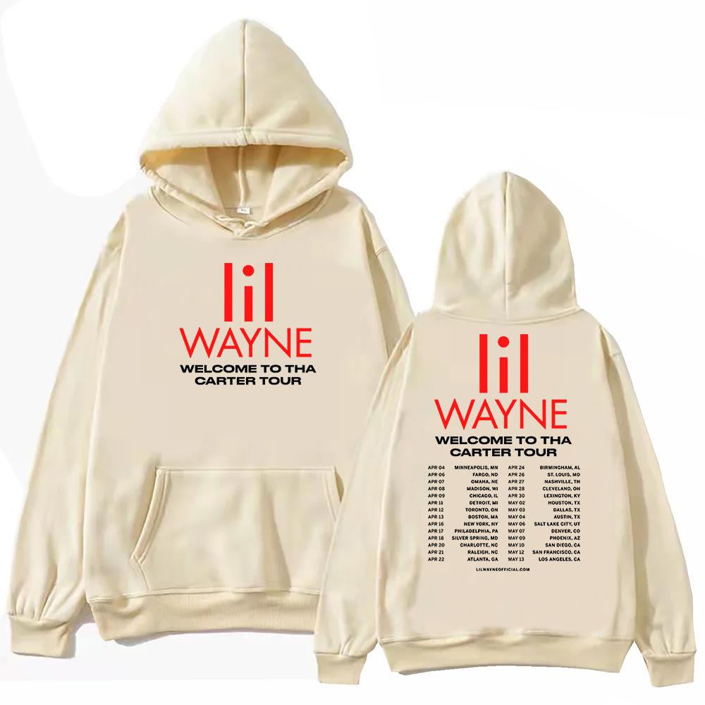 Толстовка с капюшоном на тур Lil Wayne Харадзюку Хип-хоп Пуловер Топы
