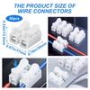 50 Pcs CH2 Quick Spring Wire Connectors Block, Compact Clamp Electrical Connectors Terminal Block For Electrical Wiring