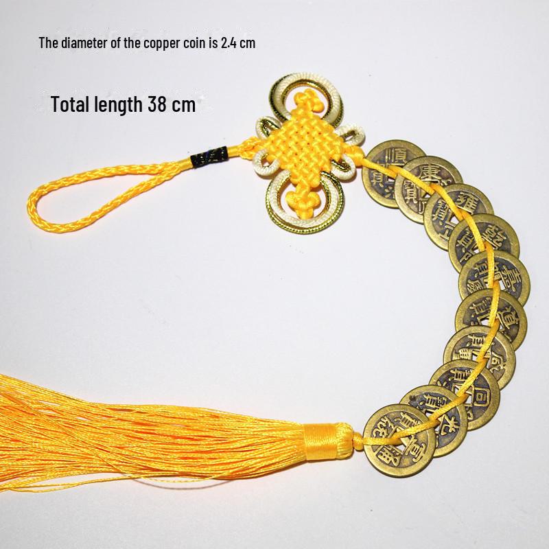 Emperors' Coins Pendant: Five or Six Copper Coin Gourd Pendants, Ideal As Gifts