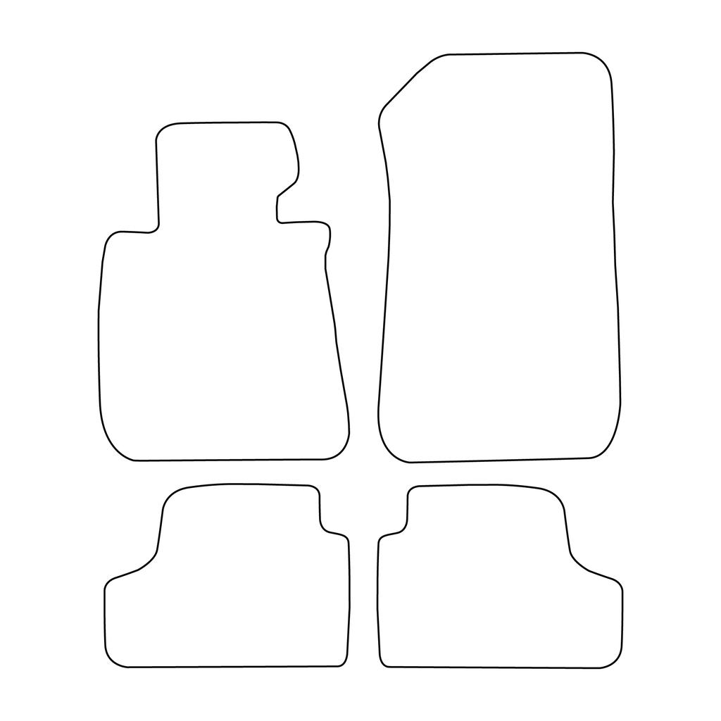 Set of Velour Floor Mats Car Mats Fitting for: BMW 3 Series E93 Cabrio 2007-2013 Black Piping